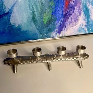 Castor Cooper Pewter Candle Stick Holder Brutalist Midcentury Modern Candelabra